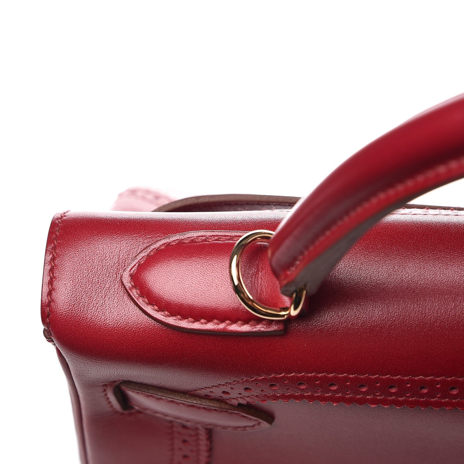 Hermes Tadelakt Ghillies Kelly 32 Rubis 17 of 39