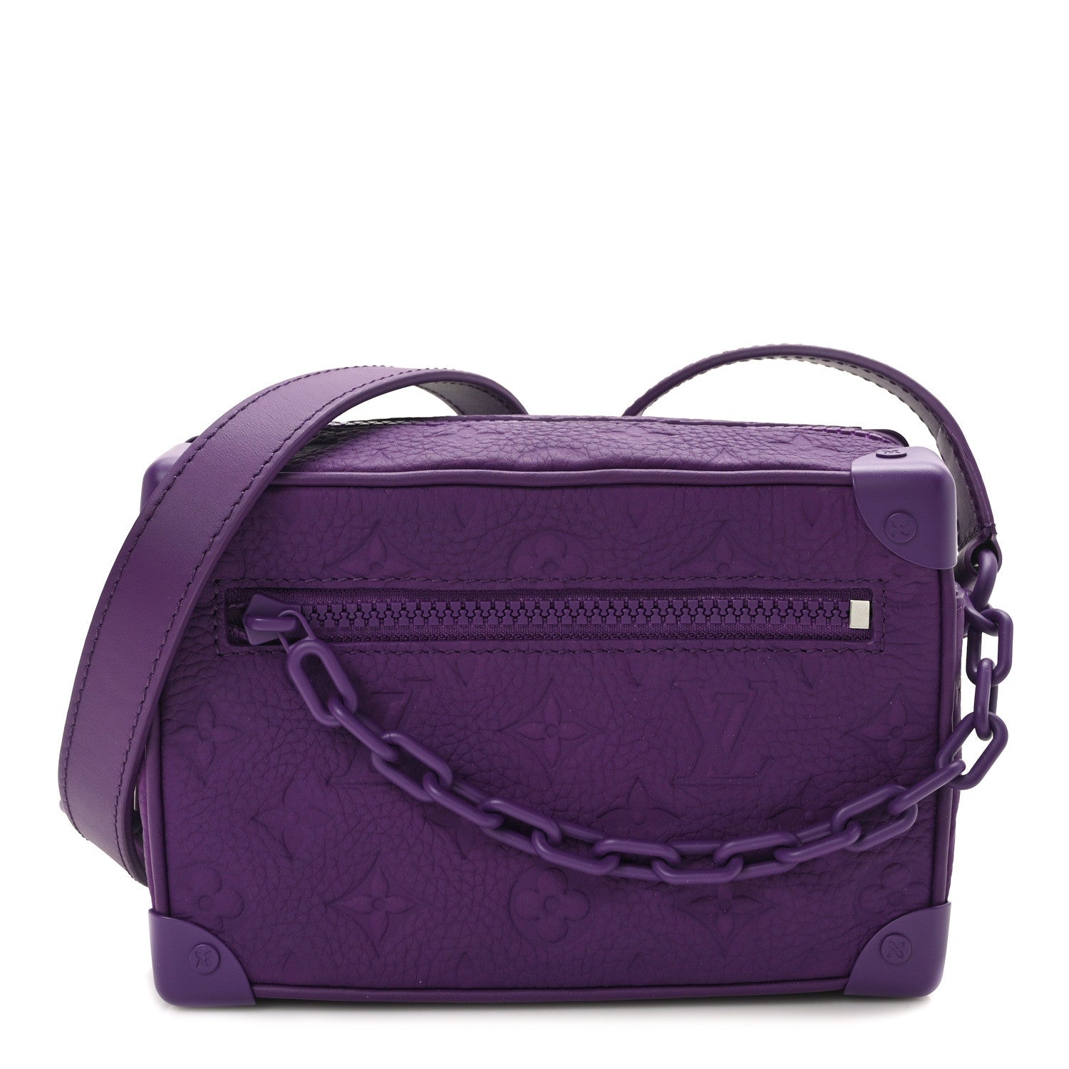 Louis Vuitton Taurillon Monogram Mini Soft Trunk Black Purple Night 1 of 11