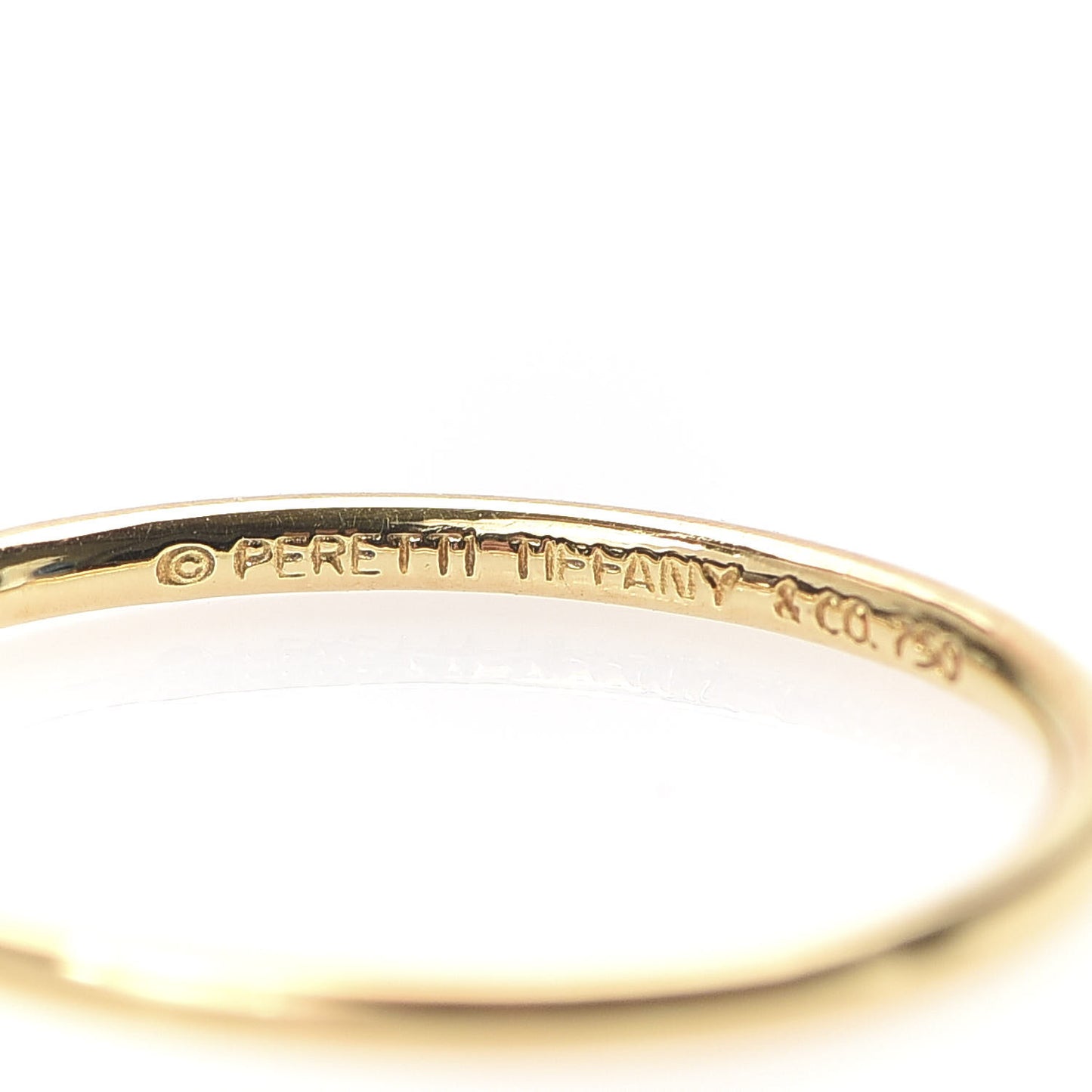 18K Yellow Gold Elsa Peretti Teardrop Charm Ring 49 5