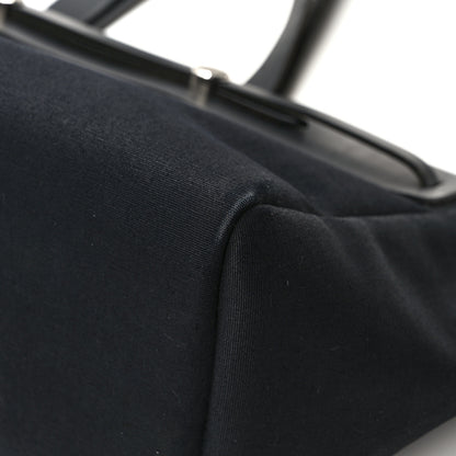 Hermes Toile Vache Hunter Herbag Cabas MM Black 10 of 16