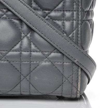 Christian Dior Lambskin Cannage Large Lady Dior Grey 9 of 20