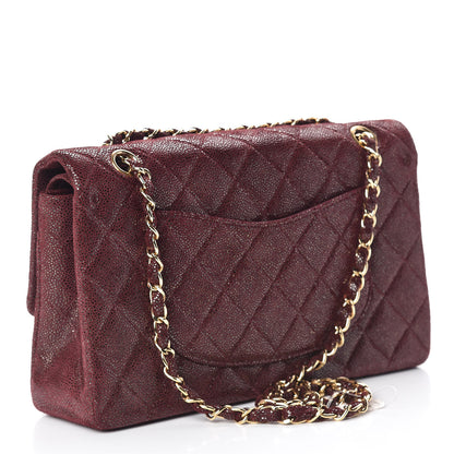 Chanel Iridescent Caviar Quilted Medium Double Flap Red 3 of 11