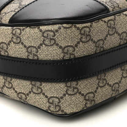 Gucci GG Supreme Monogram Web Medium Shoulder Bag Black 10 of 20