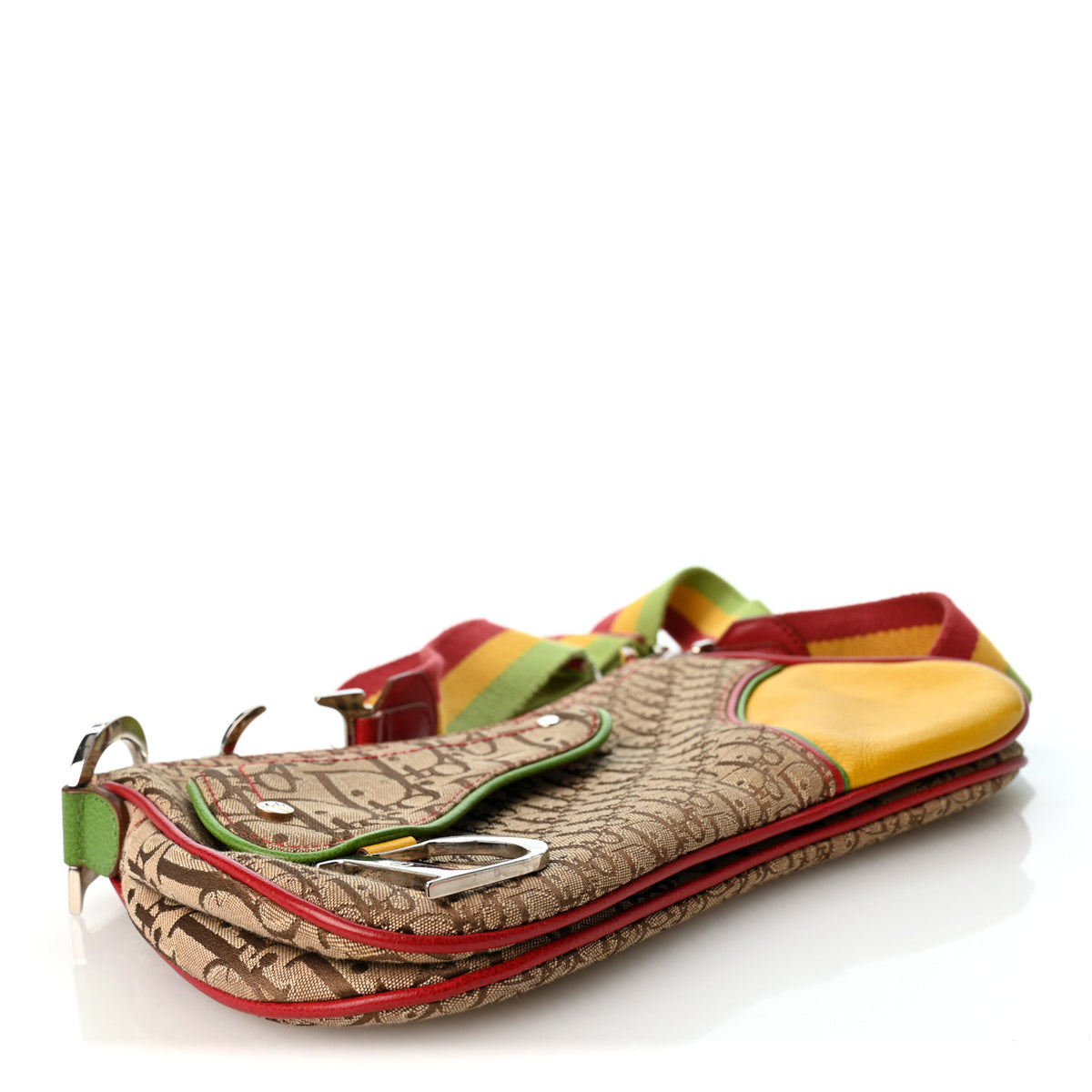 Monogram Rasta Double Saddle Beige