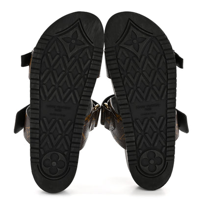 Louis Vuitton Monogram Bom Dia Mule Sandals 39 Black 6 of 10