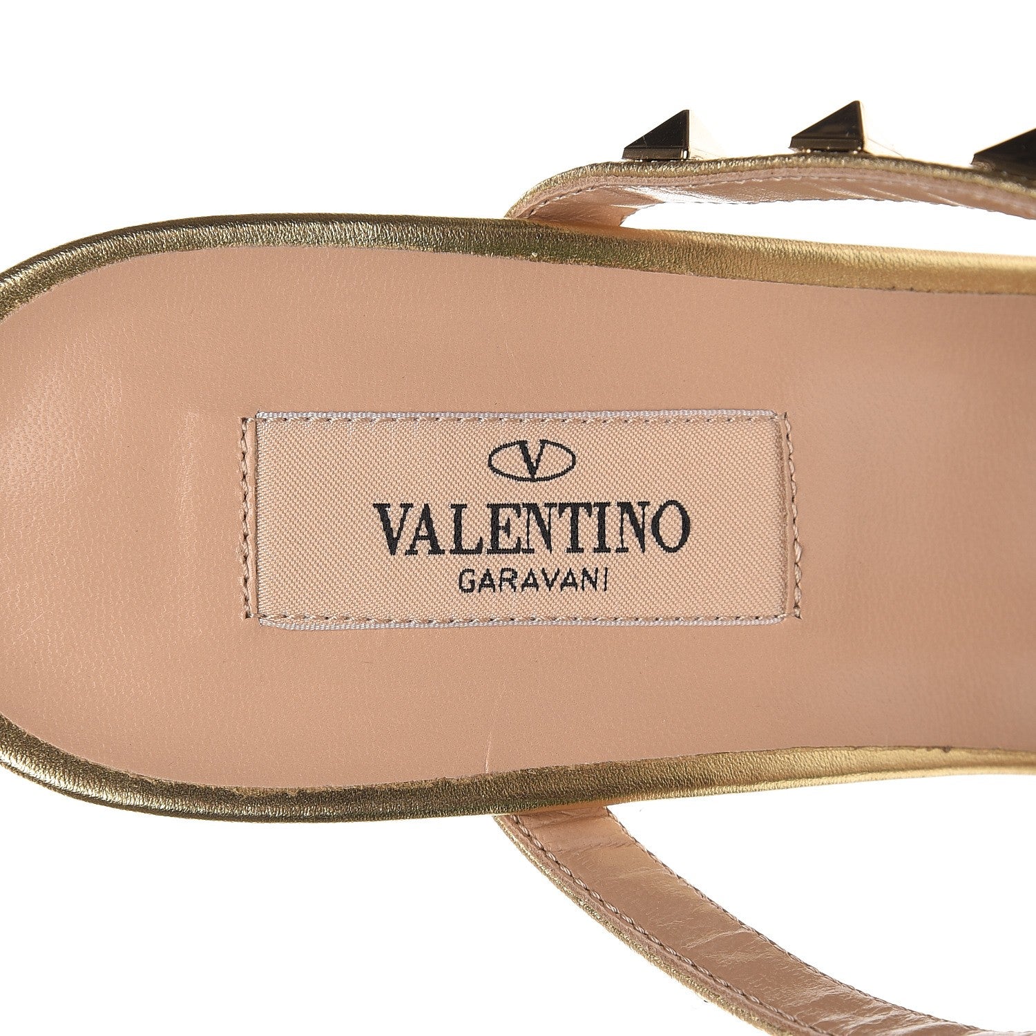 Valentino Garavani Metallic Pebbled Calfskin Rockstud 60mm Caged Slide Sandals 39.5 Mekong 6 of 8