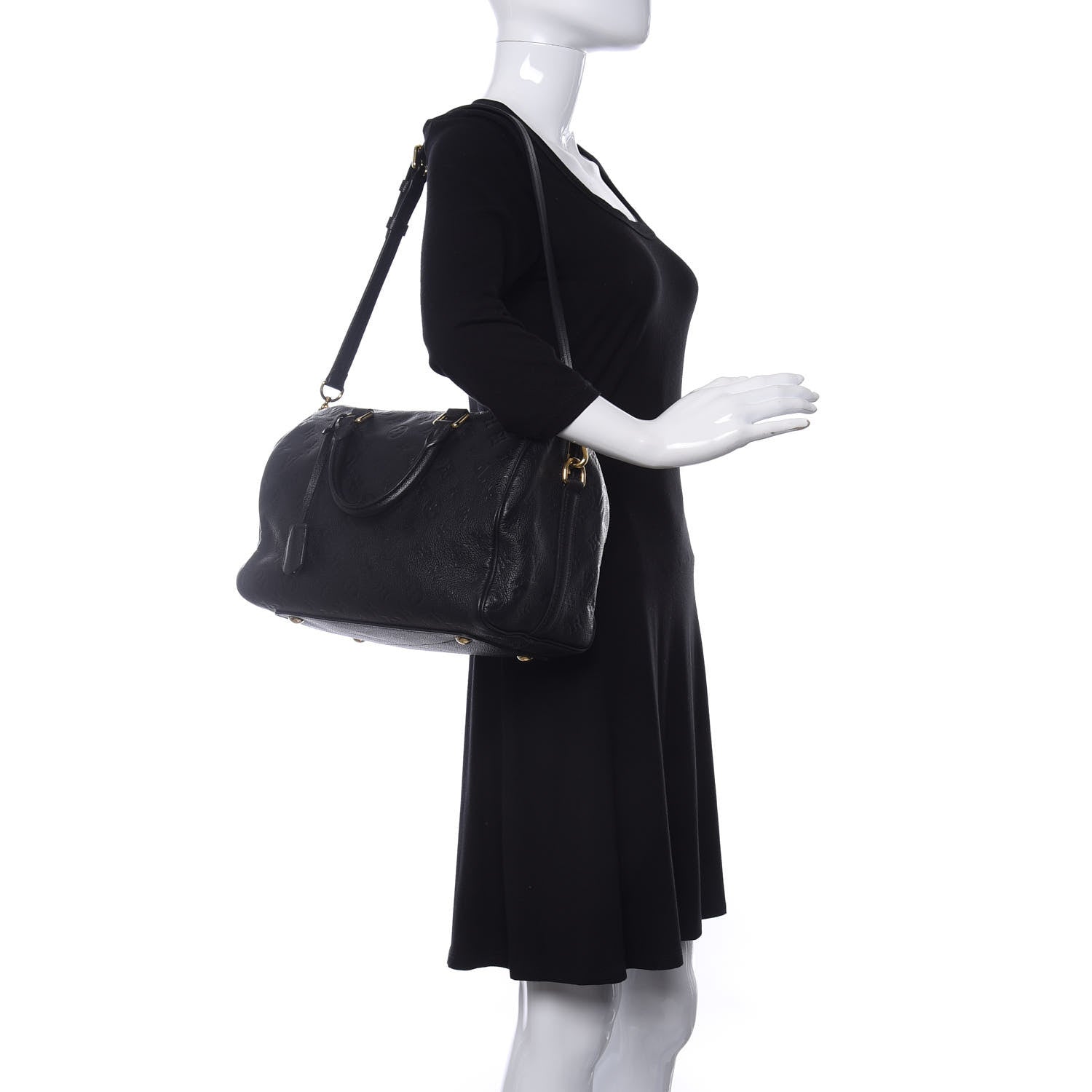 Louis Vuitton Empreinte Speedy Bandouliere 30 Black 2 of 12
