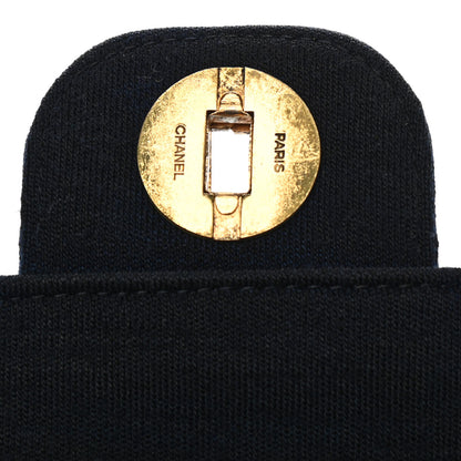 Chanel Jersey Quilted Medium Double Flap Black 10 of 10