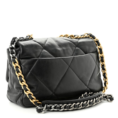 Chanel Lambskin Quilted Medium Chanel 19 Flap Black 3 of 12