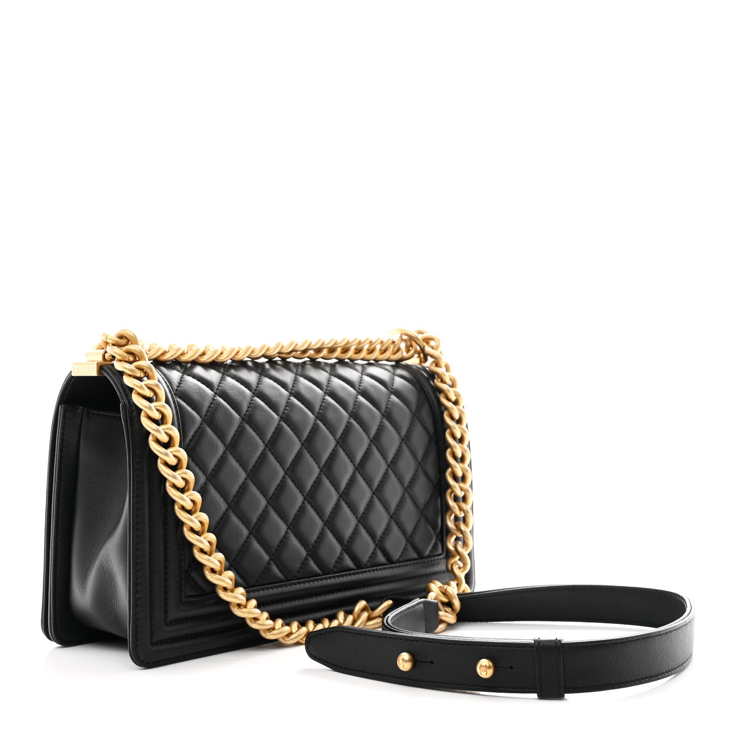 Chanel Lambskin Quilted Medium Boy Flap Black 3 of 10