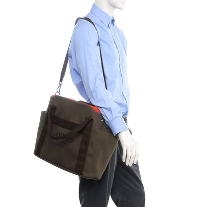 Hermes Toile Sac De Pansage Groom Kaki Feu 2 of 11