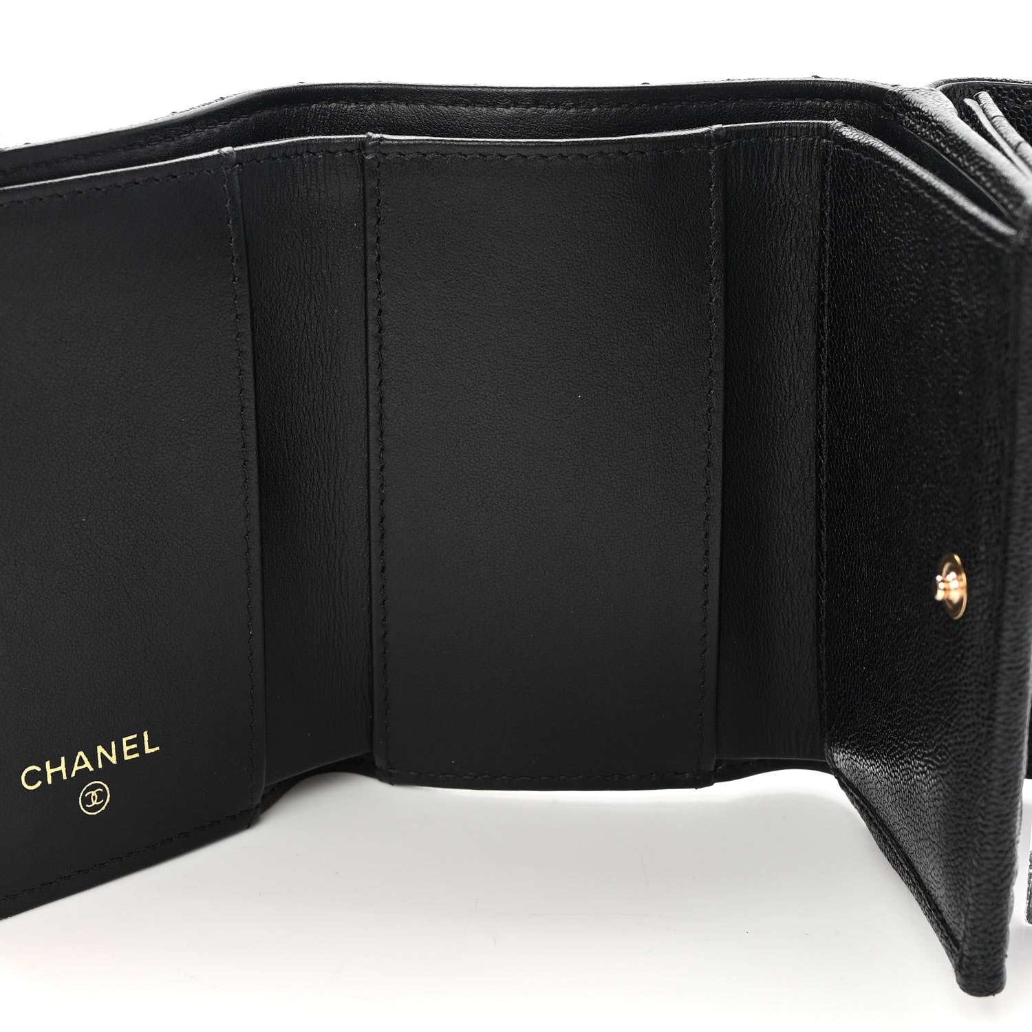 Chanel Caviar Quilted Small Boy Flap Wallet Black 5 of 11