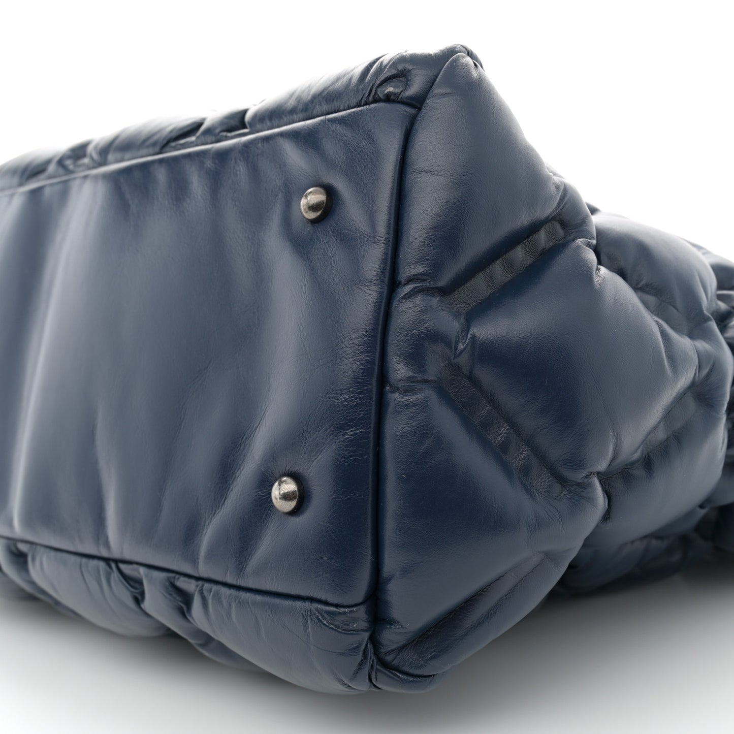 Calfskin Quilted Large Chesterfield Navy