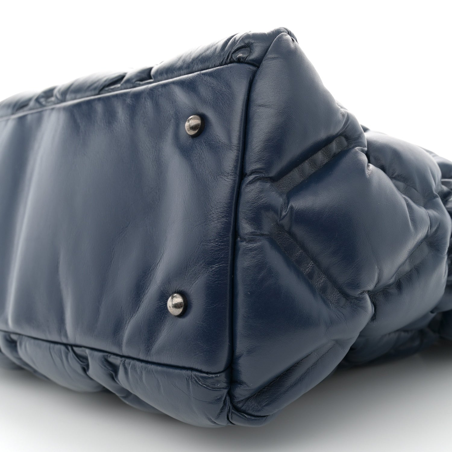 Chanel Calfskin Quilted Large Chesterfield Navy 10 of 12
