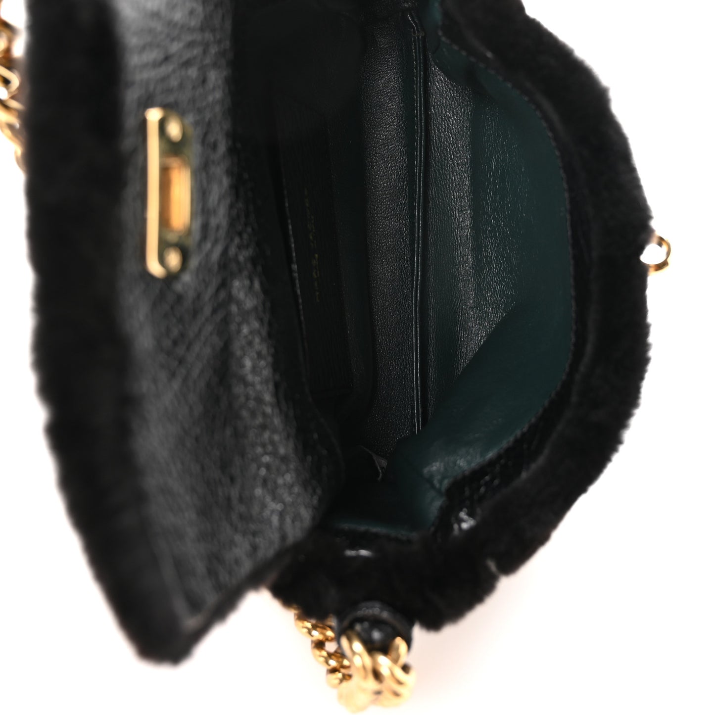 Faux Fur Clutch Black