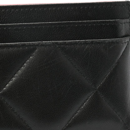 Chanel Lambskin Quilted Chanel 19 Card Holder Black 22 of 22