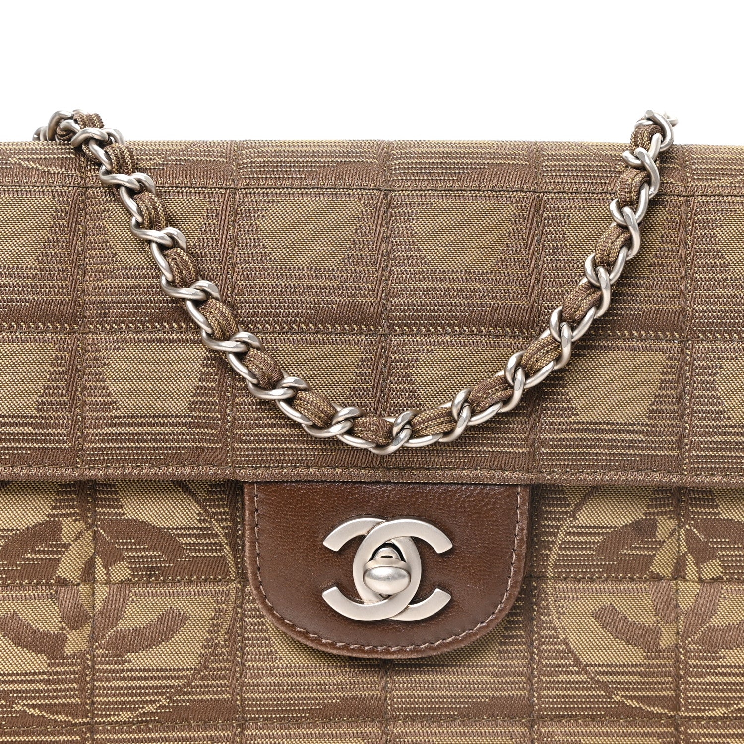 Chanel Nylon Travel Ligne East West Flap Brown 1921582 – FASHIONPHILE