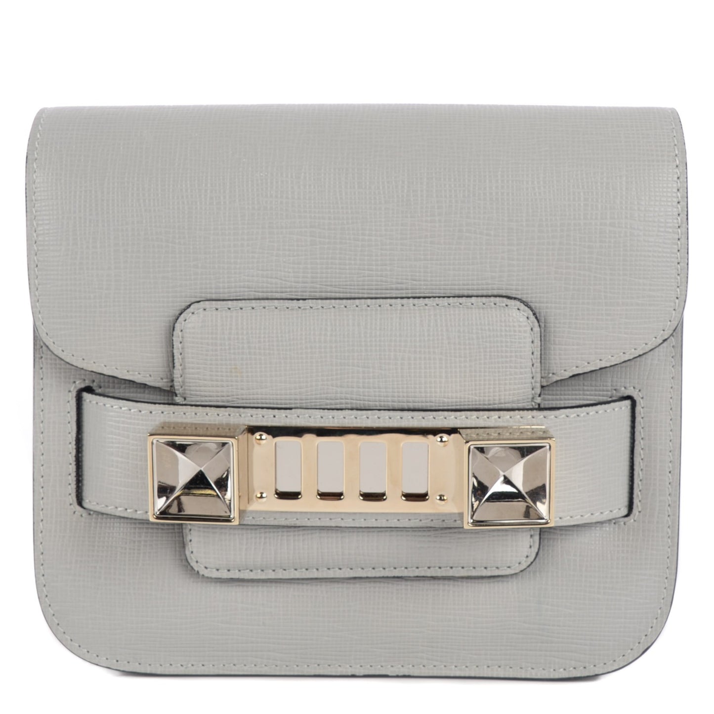 Saffiano PS11 Tiny Shoulder Bag Icy Pearl