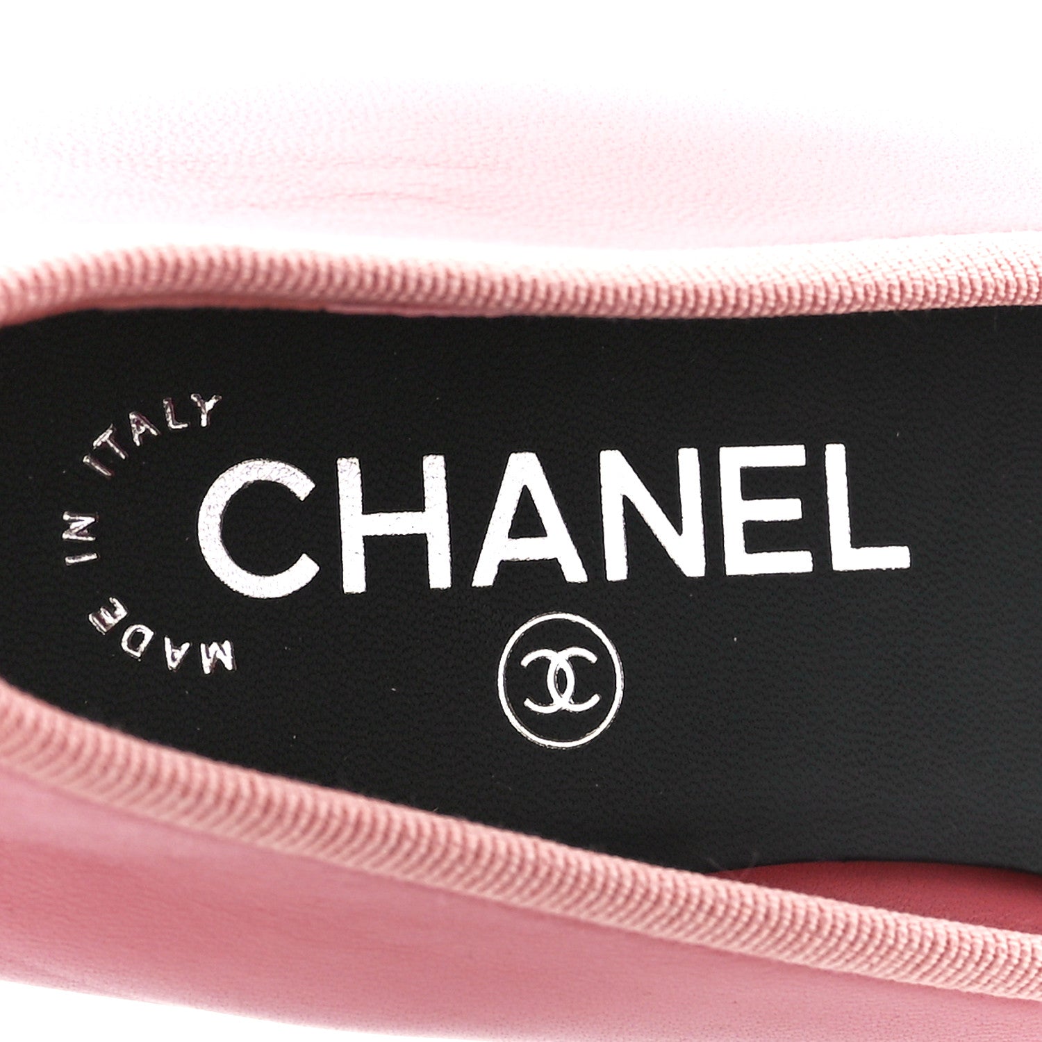 Chanel Lambskin Cap Toe CC Ballerina Flats 38 Coral Black 7 of 10