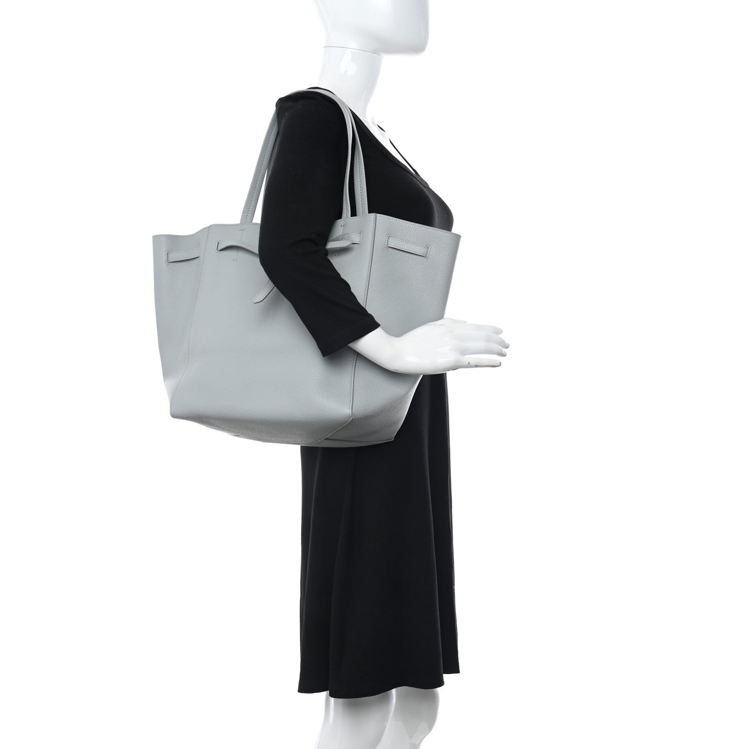 Celine Soft Grained Calfskin Small Belt Cabas Phantom Mineral 2 of 10