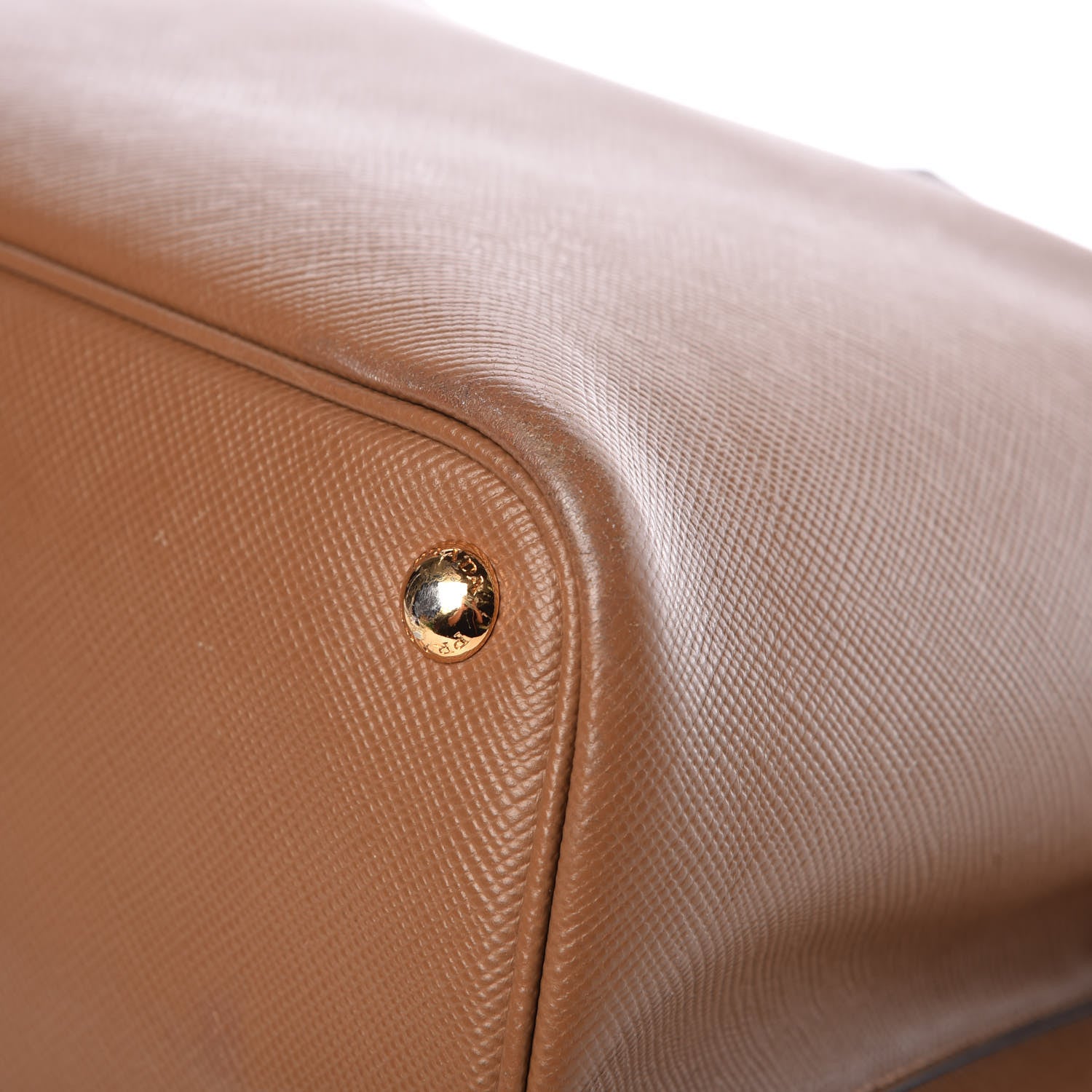 Prada Saffiano Cuir Large Double Bag Canella Cocco 12 of 14