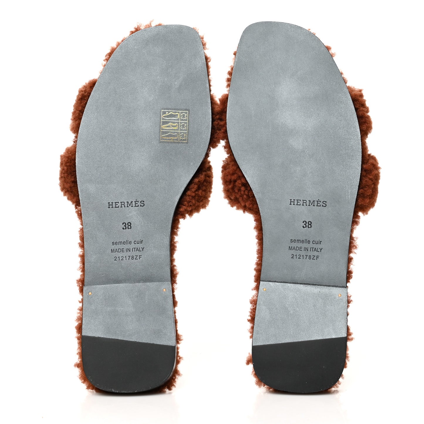 Woolskin Oran Sandals 38 Cognac