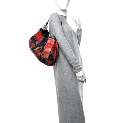 Fendi Zucchino Vitello Floral Forever Shoulder Bag Black Multicolor 2 of 11