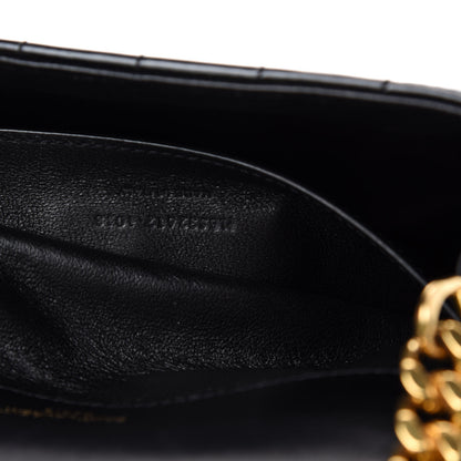 Saint Laurent Patent Calfskin Matelasse Monogram Medium Vicky Chain Bag Black 10 of 11