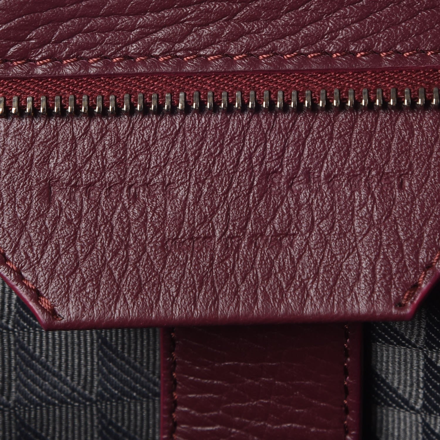 Proenza Schouler Grained Deerskin Medium Bicolor PS1 Satchel Burgundy Red 7 of 8