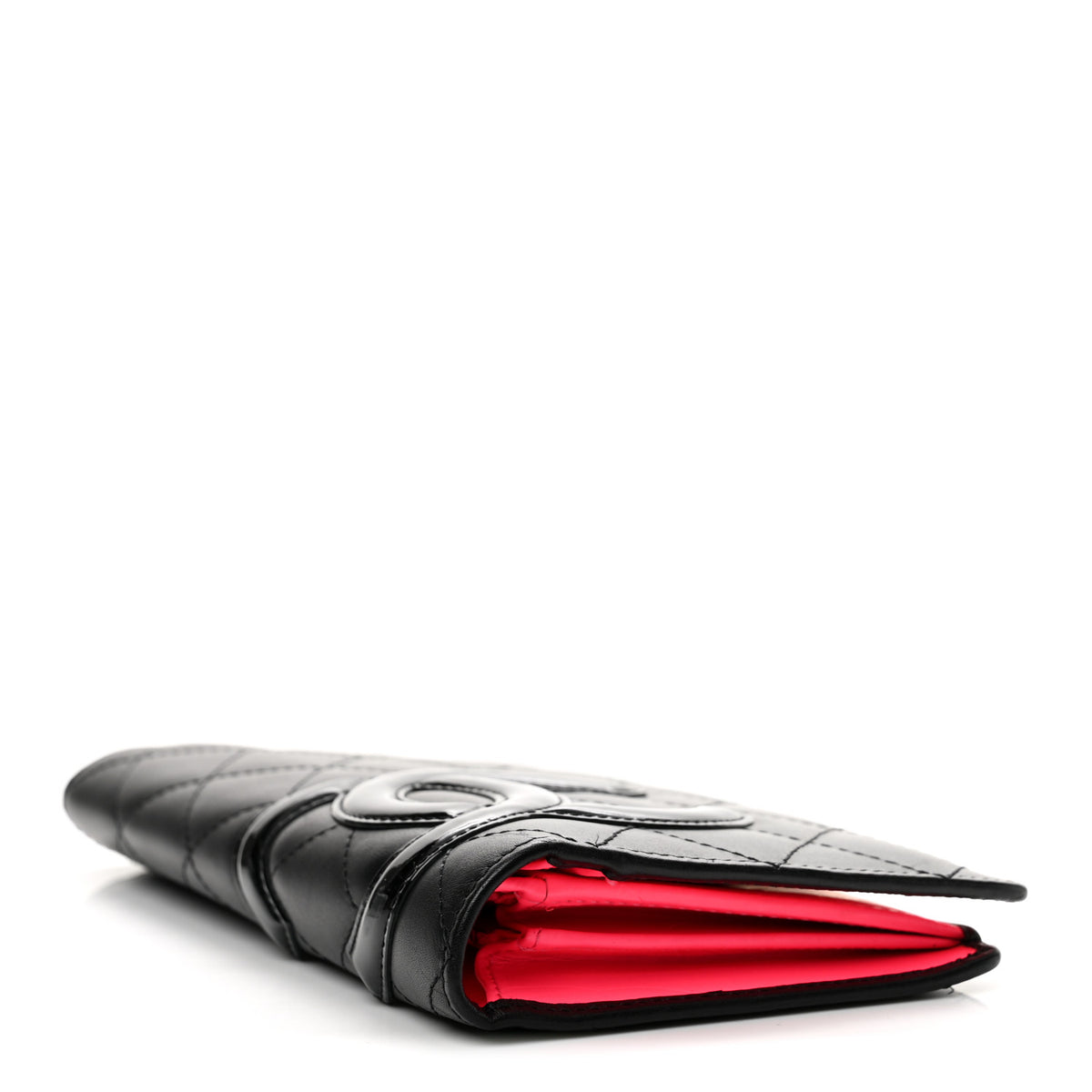 Chanel Calfskin Quilted Cambon Yen Wallet Black 4 of 13