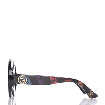 Gucci Acetate Round Glitter GG0319S Sunglasses Rainbow 2 of 8