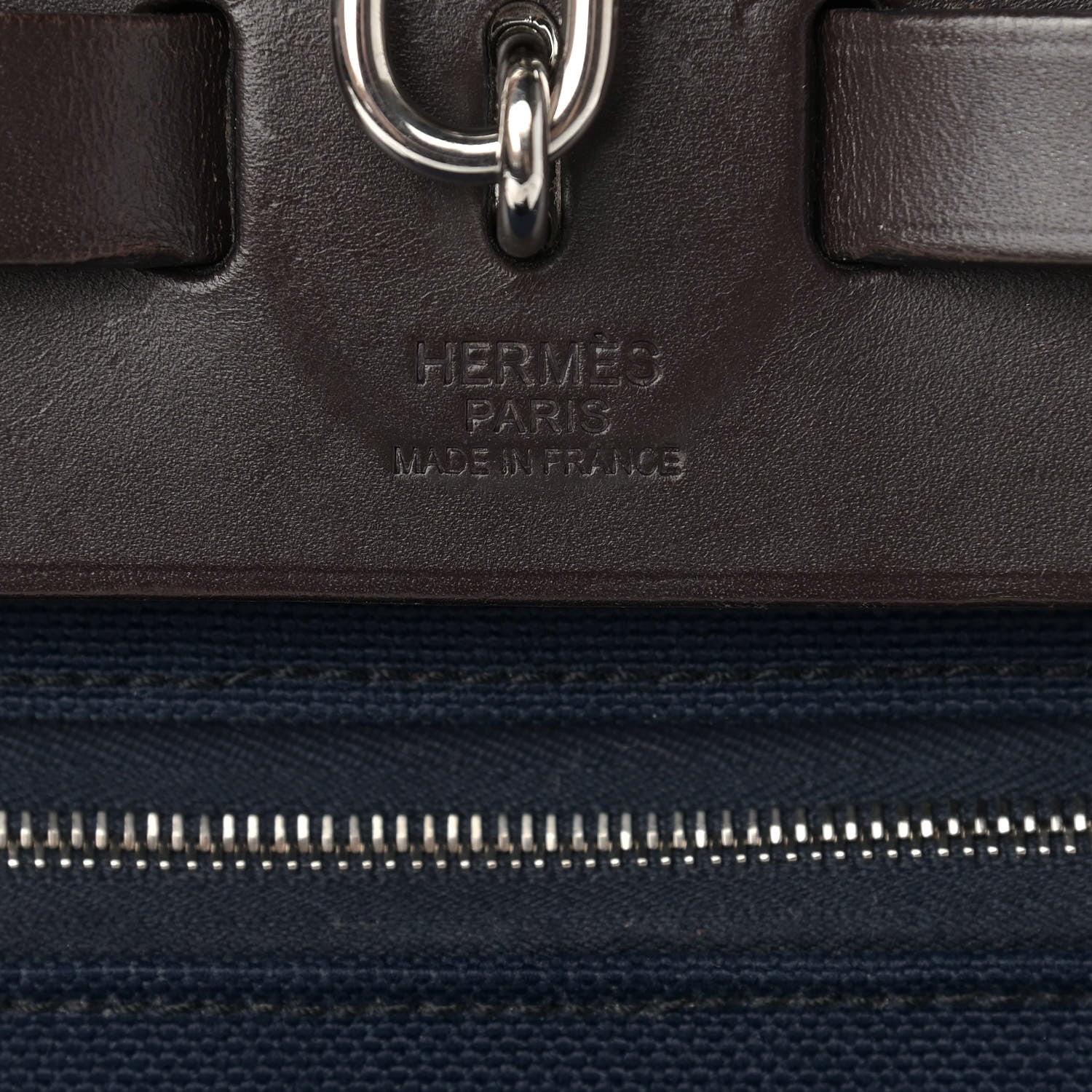 Hermes Toile Vache Hunter Herbag Zip PM 31 Bleu Marine Ebene 6 of 12