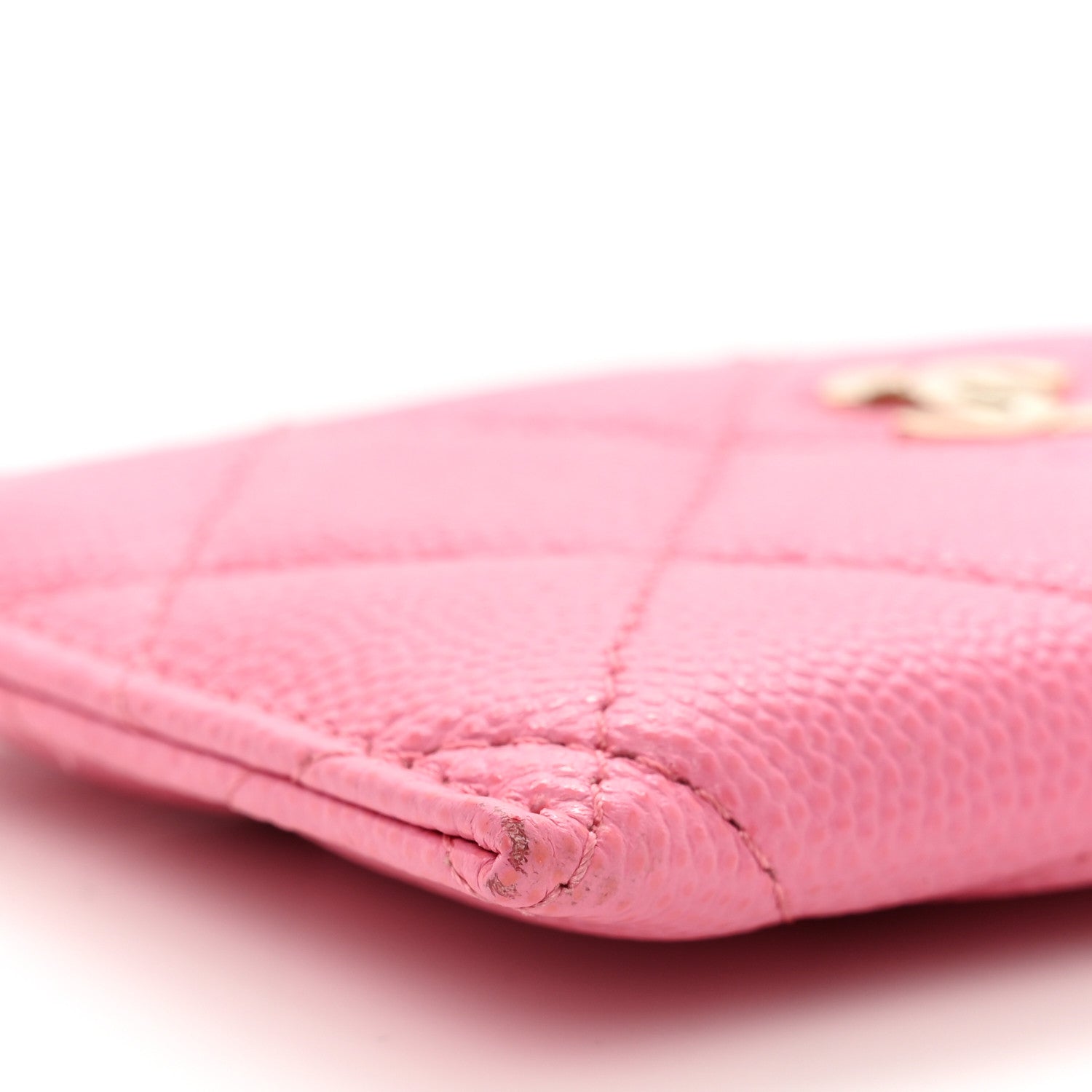 Chanel Caviar Quilted Card Holder Pink 8 of 9