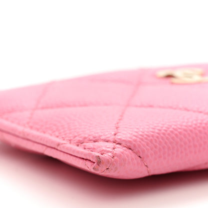 Chanel Caviar Quilted Card Holder Pink 8 of 9