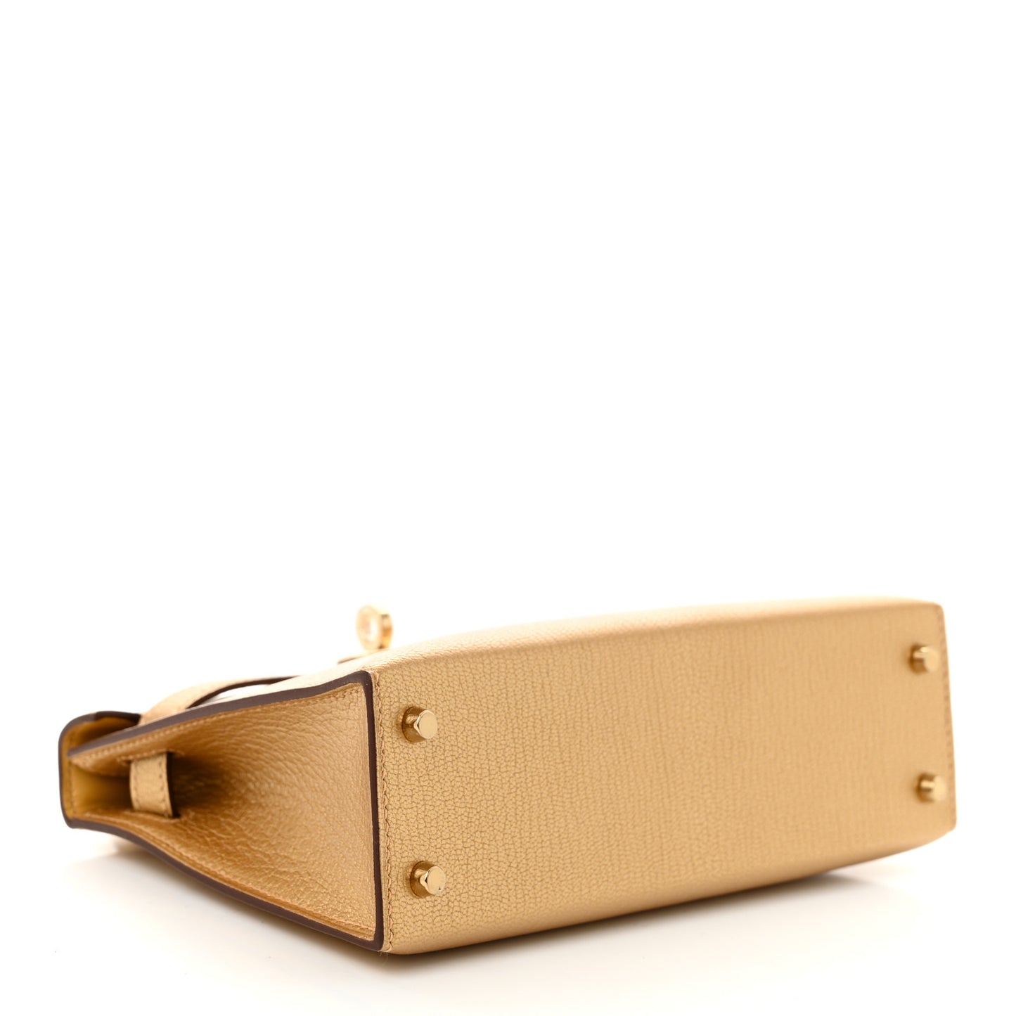 Metallic Chevre Chamkilight Mini Kelly Sellier 20 Dore