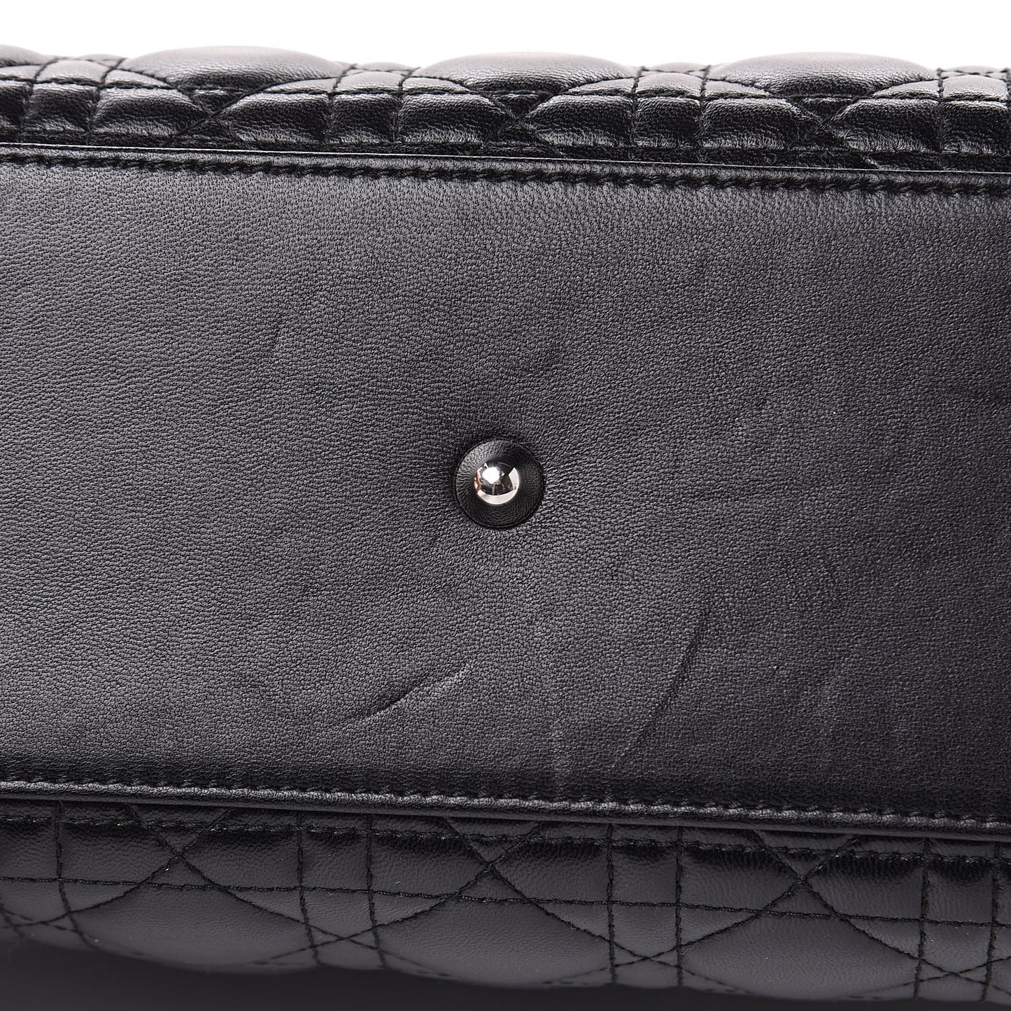 Lambskin Cannage Large Lady Dior Black