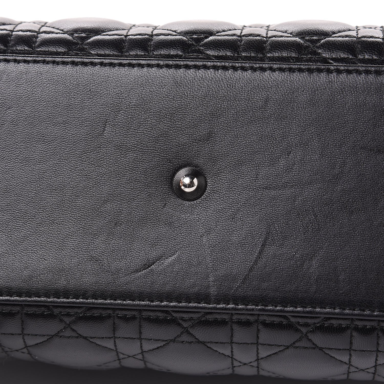 Christian Dior Lambskin Cannage Large Lady Dior Black 12 of 17