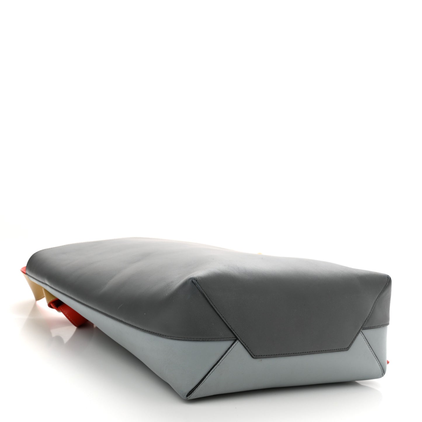 Shiny Smooth Calfskin Small Twisted Cabas Kohl Cloud