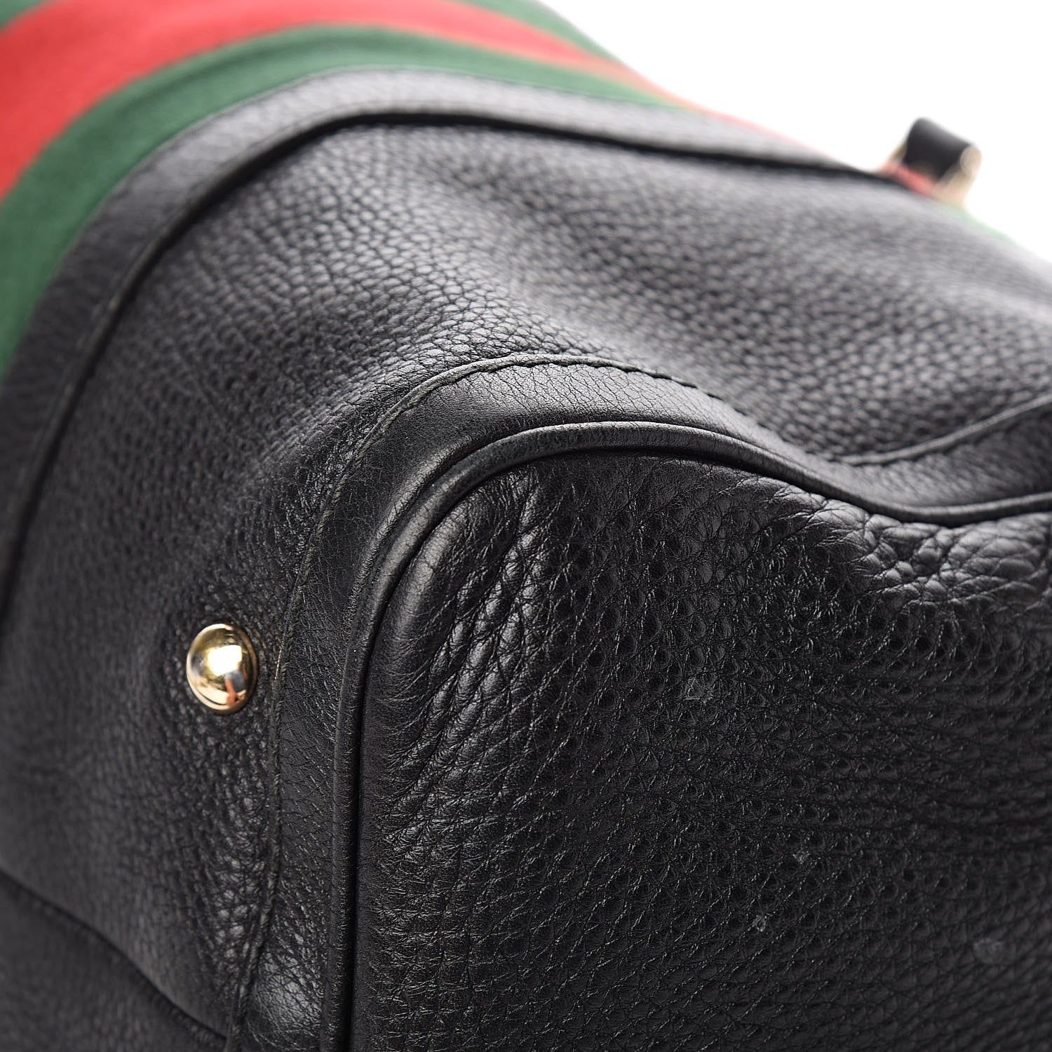 Gucci Calfskin Vintage Web Medium Boston Black 15 of 18
