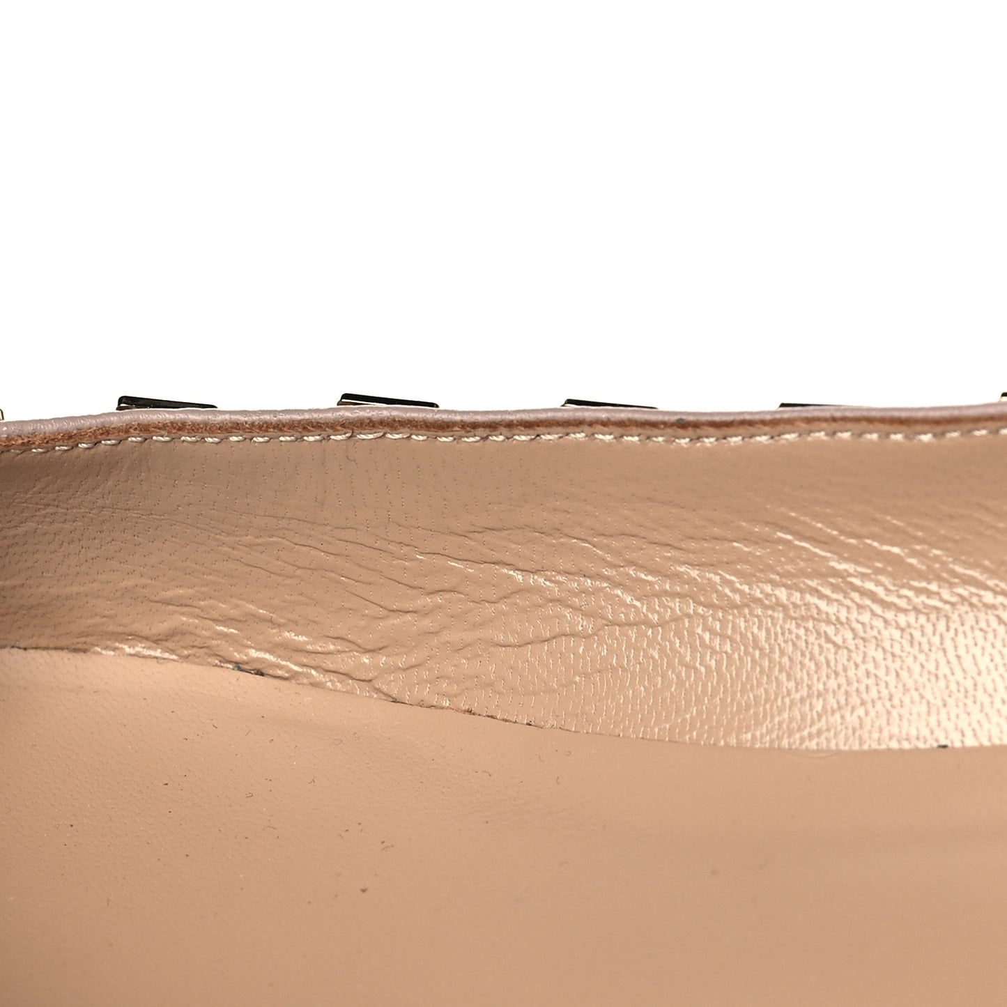 Nappa Rockstud Ballerina Flats 36 Poudre