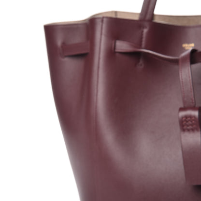 Celine Smooth Calfskin Small Tassel Cabas Phantom Burgundy 10 of 14