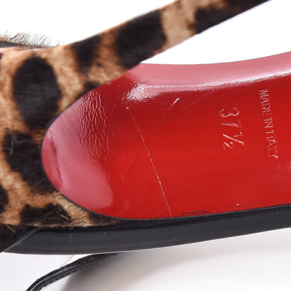 Christian Louboutin Specchio Patent Pony Athena Alta 100 T-Strap Sandals 37.5 Black 8 of 11