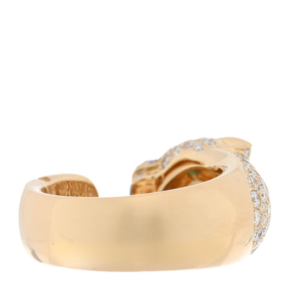 Cartier 18K Yellow Gold Diamond Onyx Emerald Panthere De Cartier Band Ring 49 5 4 of 5