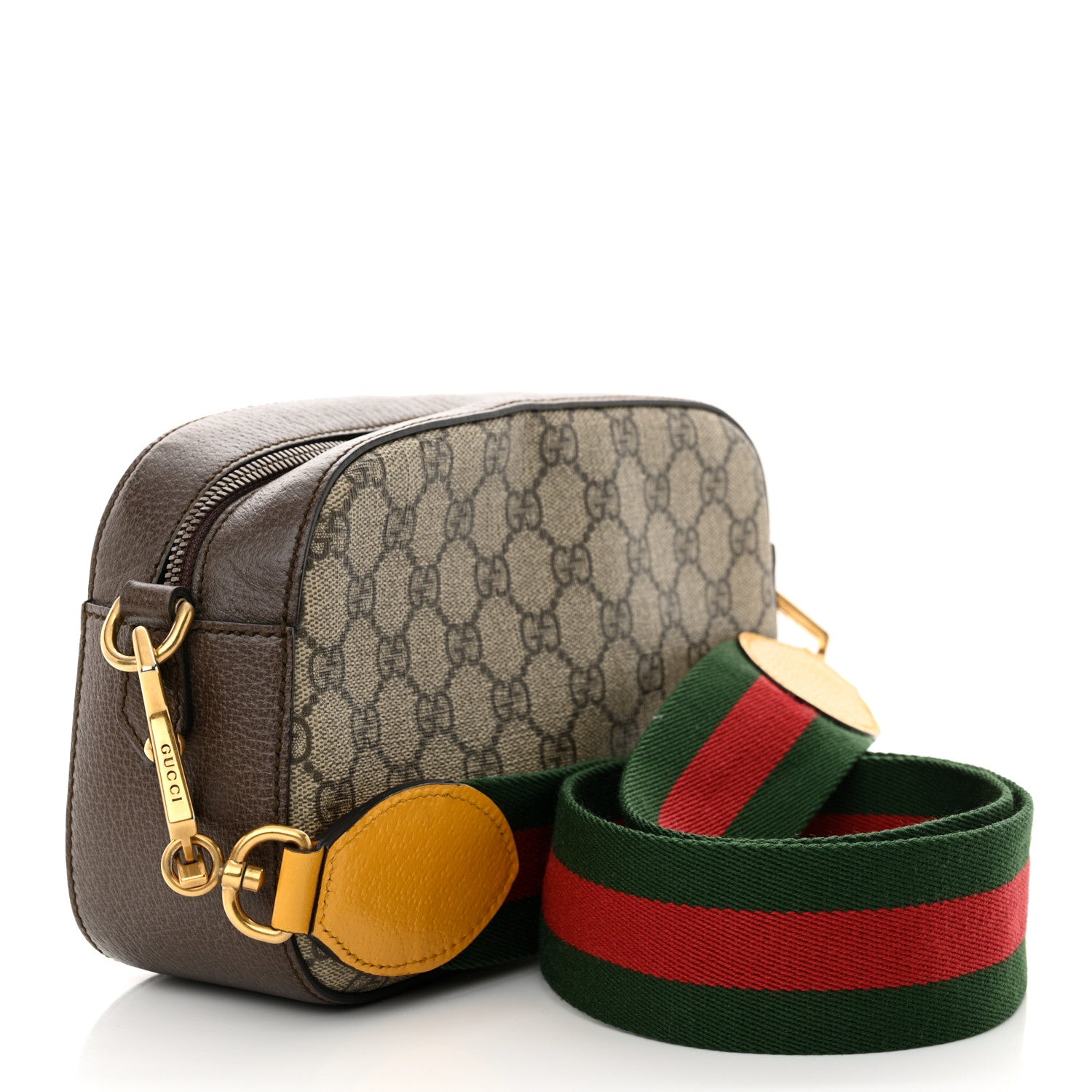 Gucci GG Supreme Monogram Web Neo Vintage Shoulder Bag Beige New Acero Crop 3 of 12