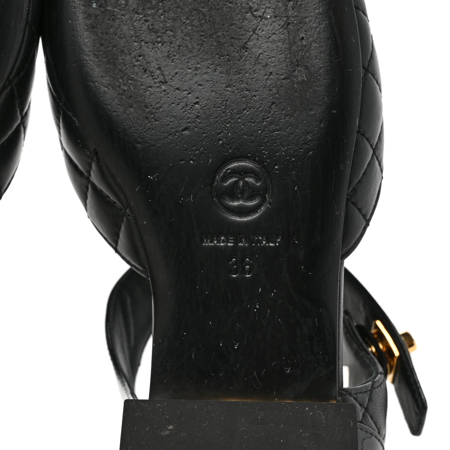 Chanel Patent Lambskin Quilted Cap Toe Ballerina Flats 36 Black 6 of 8
