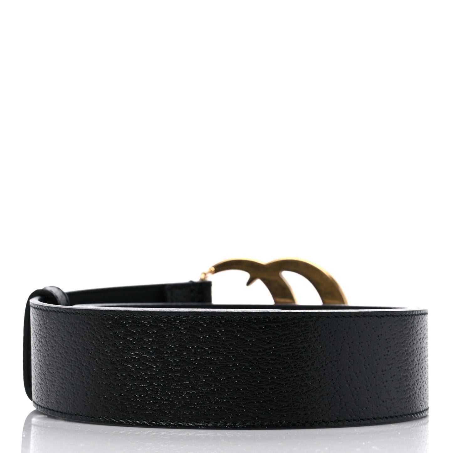 Textured Dollar Calfskin Double G 40mm Belt 95 38 Black