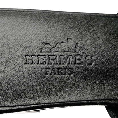 Hermes Goatskin Candy Sandals 35 Black 6 of 9