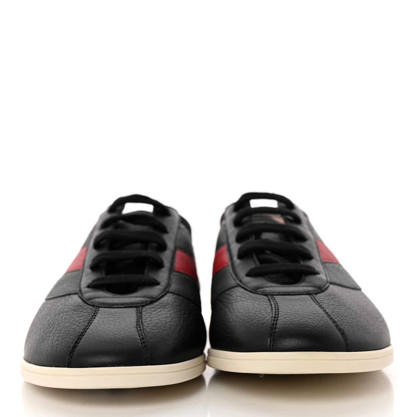 Grained Calfskin Mens Web Falacer Sneakers 7.5 Black