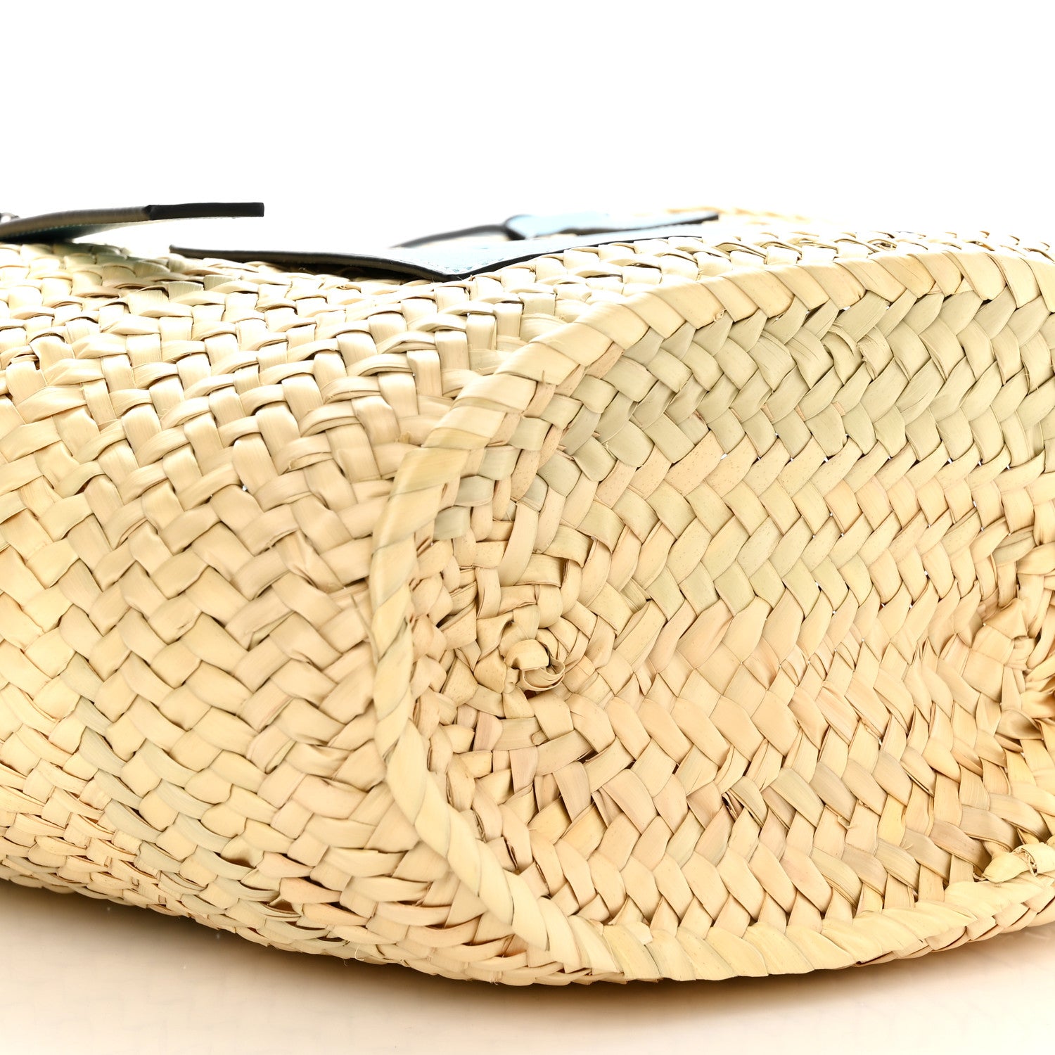 Loewe Raffia Basket Tote Bag Natural Light Blue 9 of 11
