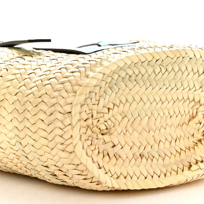 Loewe Raffia Basket Tote Bag Natural Light Blue 9 of 11